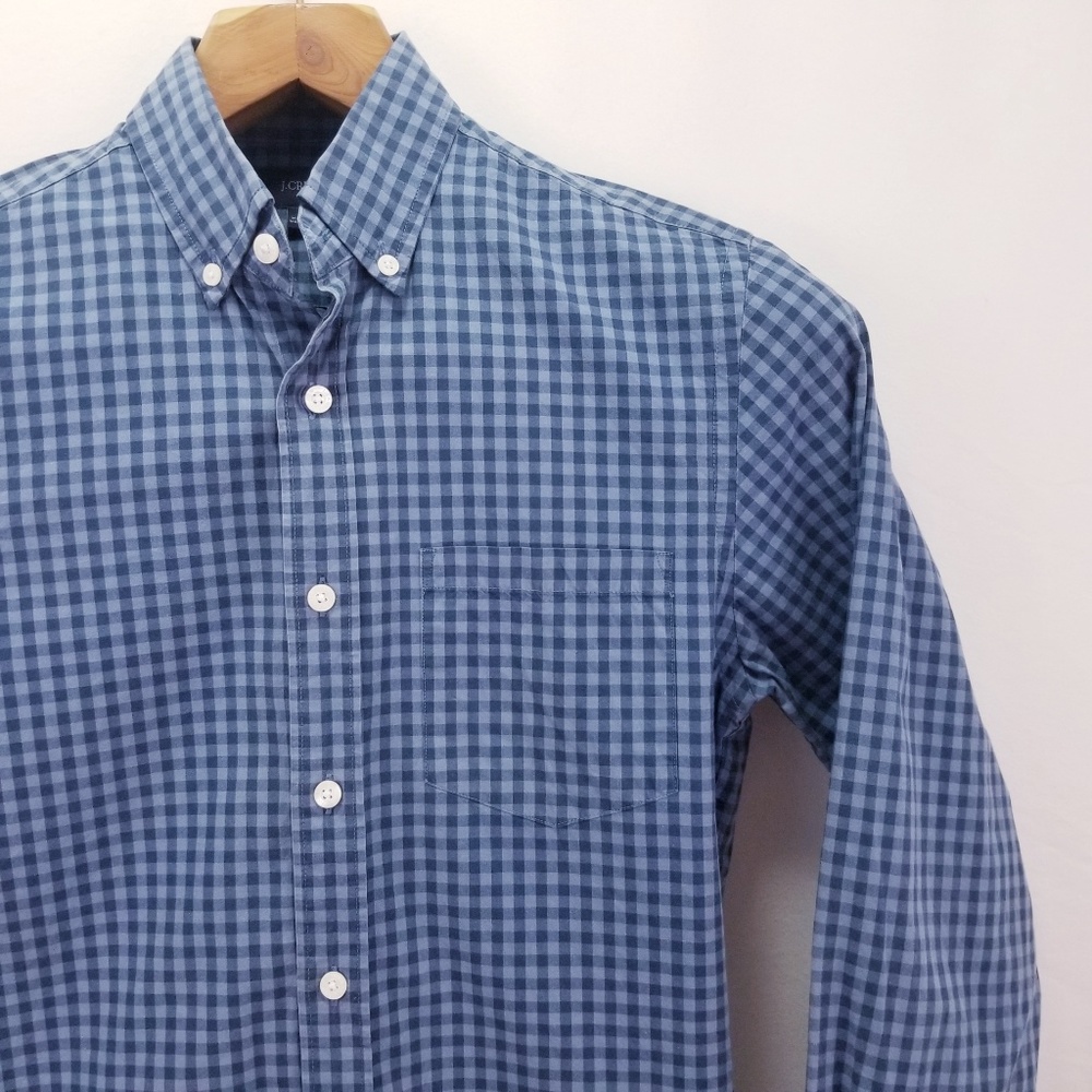 J. Crew Men's XS Blue Gingham Shirt